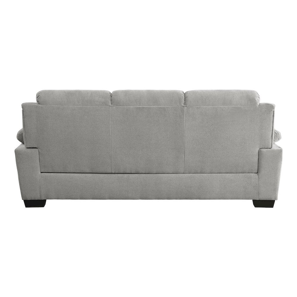 Gray Textured Fabric 3-Seater Couch Sofa Ideal for Living Room