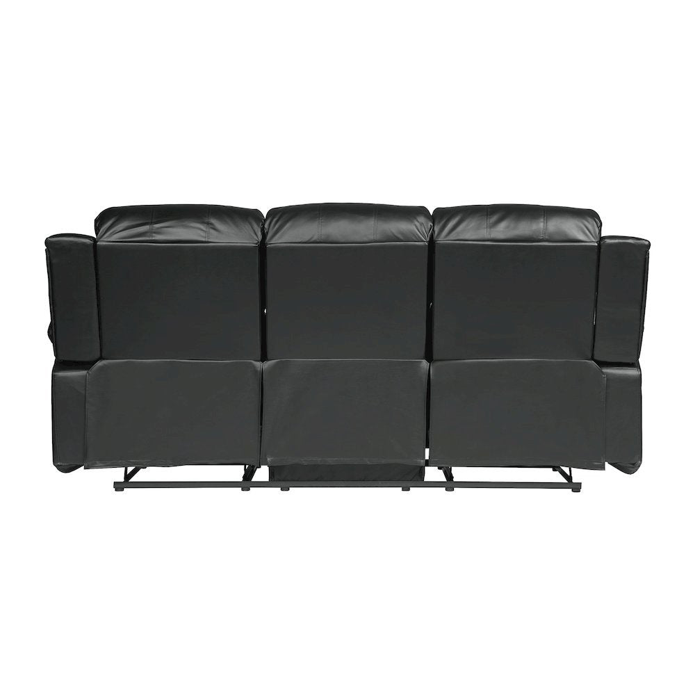 Black Leather Recliner Sofa, Elegant Sofa Recliner for Living Rooms