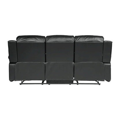 Black Leather Recliner Sofa, Elegant Sofa Recliner for Living Rooms