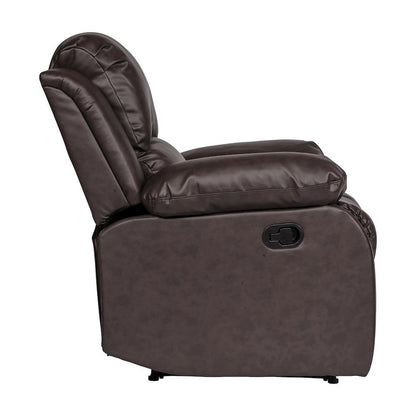 Brown Leather Recliner Chair, Recliner for Compact Living Spaces