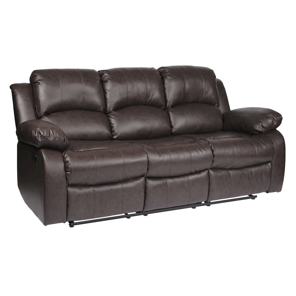 Brown Leather Recliner Sofa, Elegant Sofa Recliner for Living Rooms