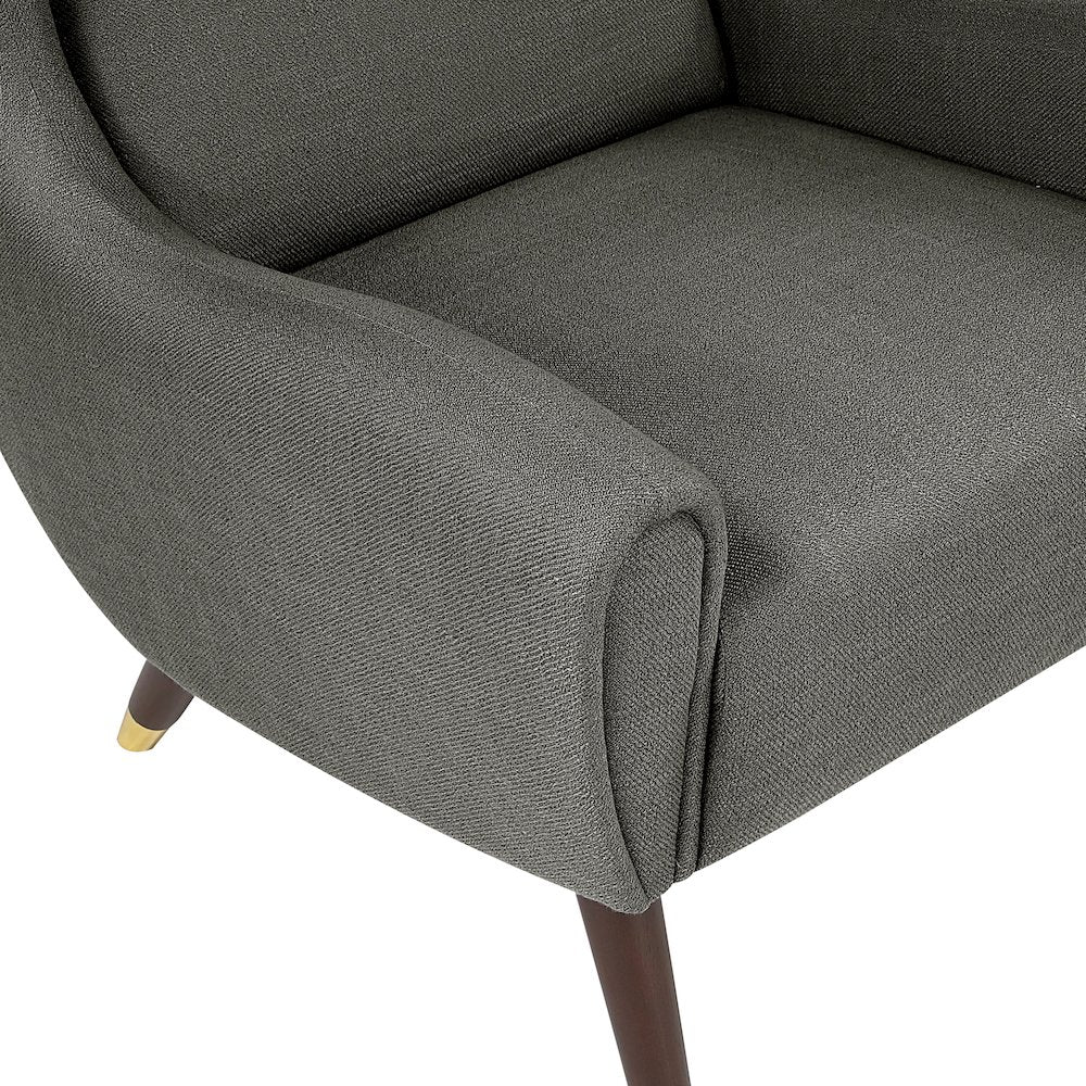 Greta Textured Accent Chair in Dark Gray