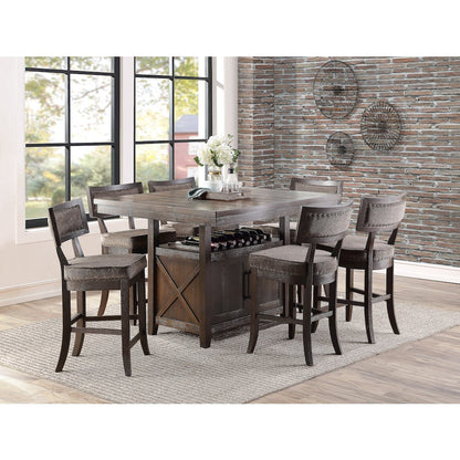 Oxton Wood Counter Height Dining Chair, set of 2 in Baltimoe espesso