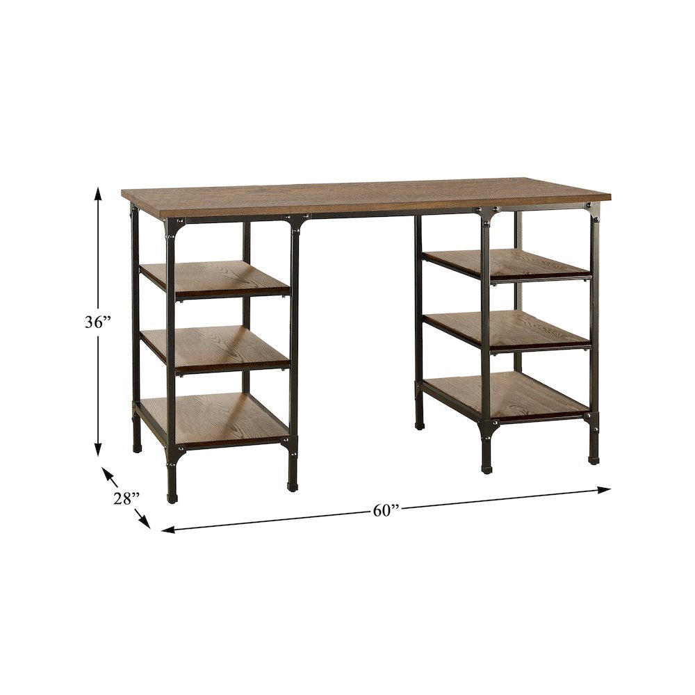 Millwood Pine Counter Height Writing Desk in  2-Tone Finish