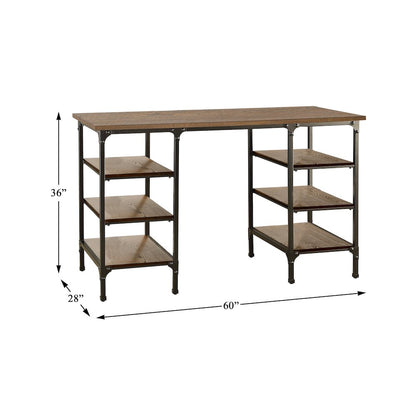 Millwood Pine Counter Height Writing Desk in  2-Tone Finish