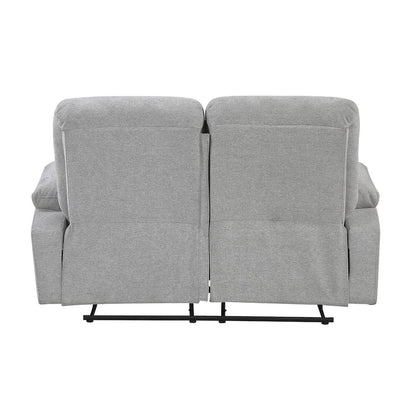 Jules Chenille 2pc Set: Sofa, Love in Gray