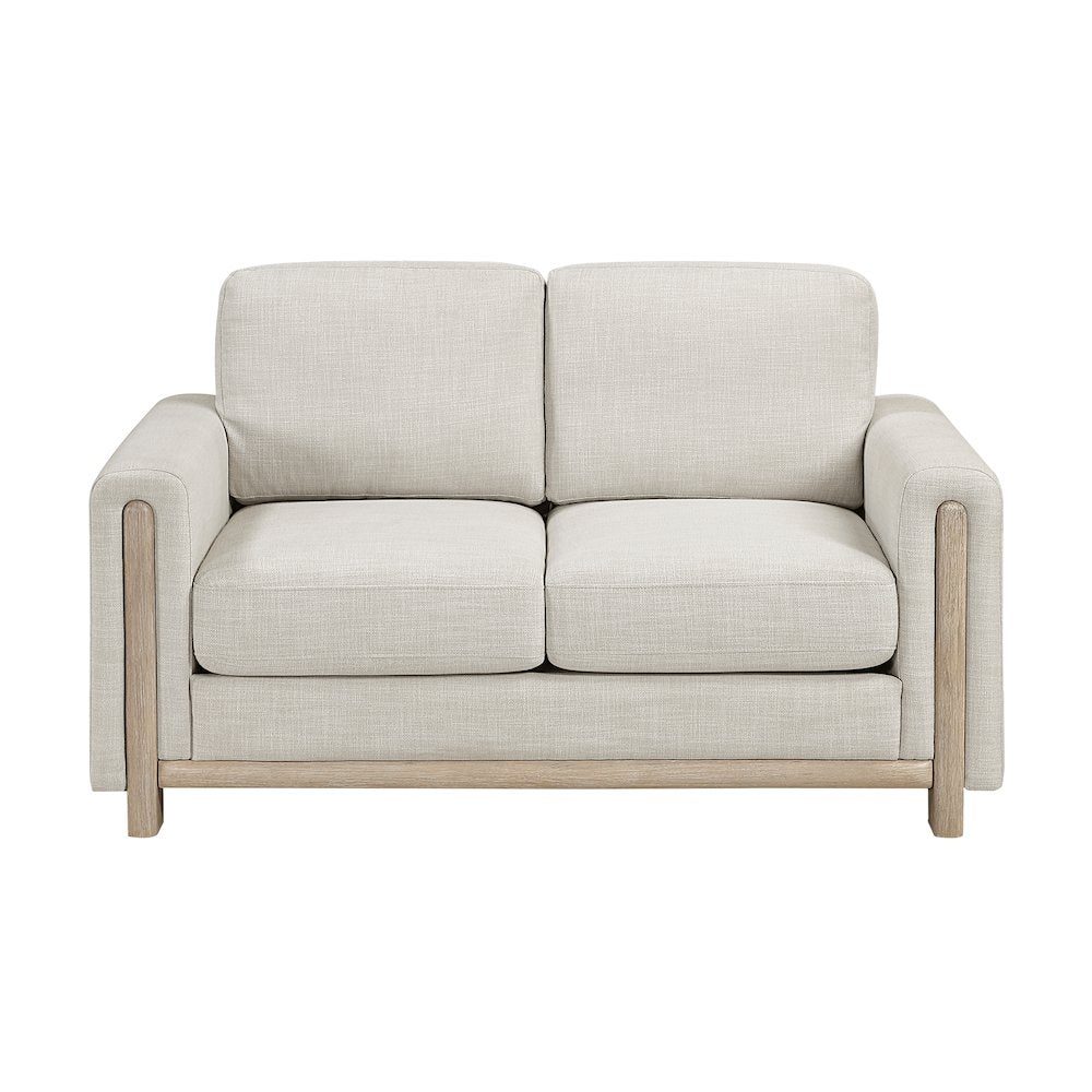 Echo Textured 2pc Set: Sofa, Love in Beige