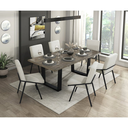 Rochelle Textured Dining Side Chair, Set of 2 in Cream