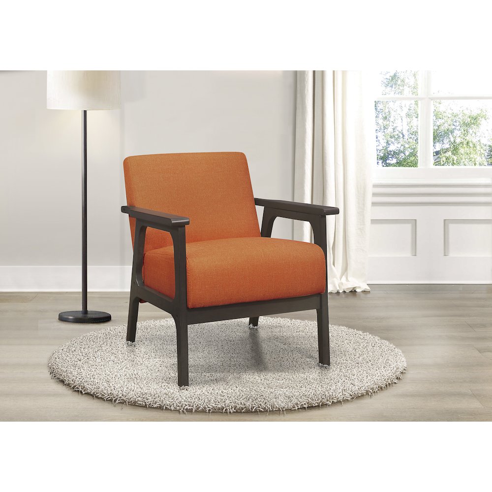 Ocala Textured Accent Chair in Orange