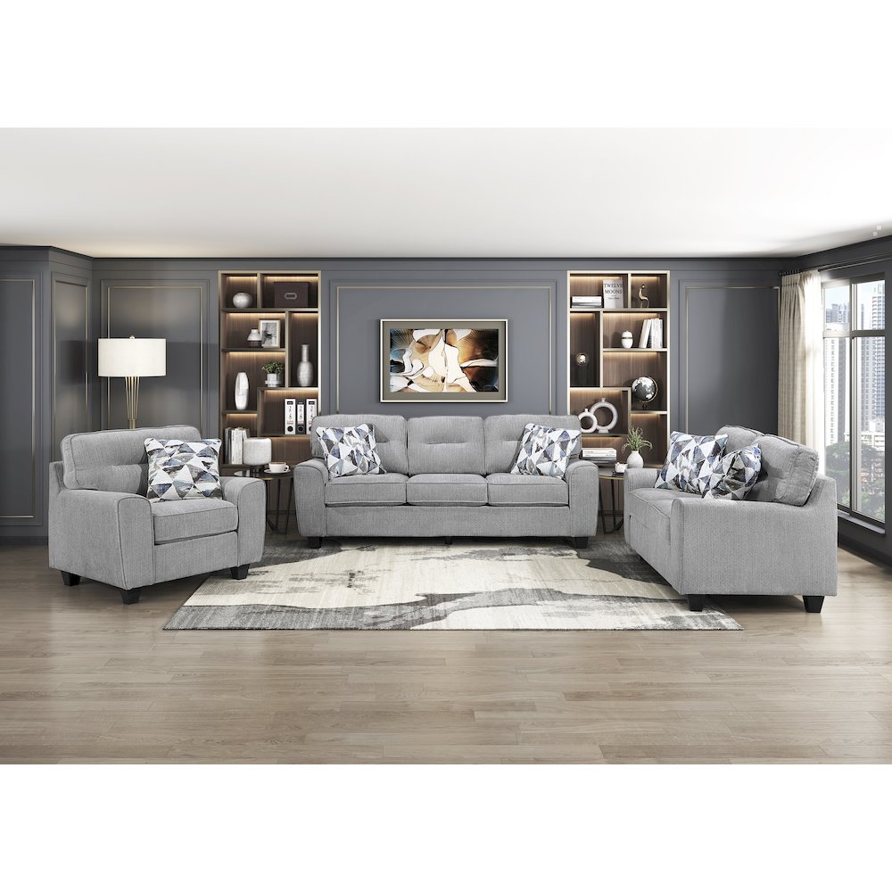 Bennett Chenille Chair in Gray