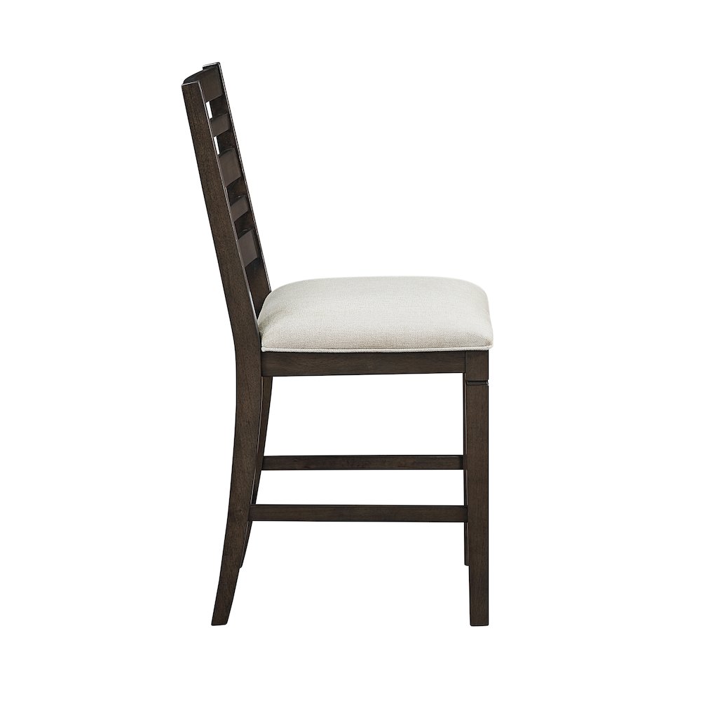 Victoria Asian Hardwood Counter Height Chair, Set of 2 in Dark Espresso