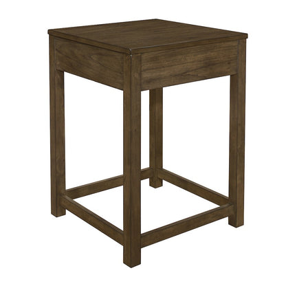 Blanche Asian Hardwood Corner in Brown Gray