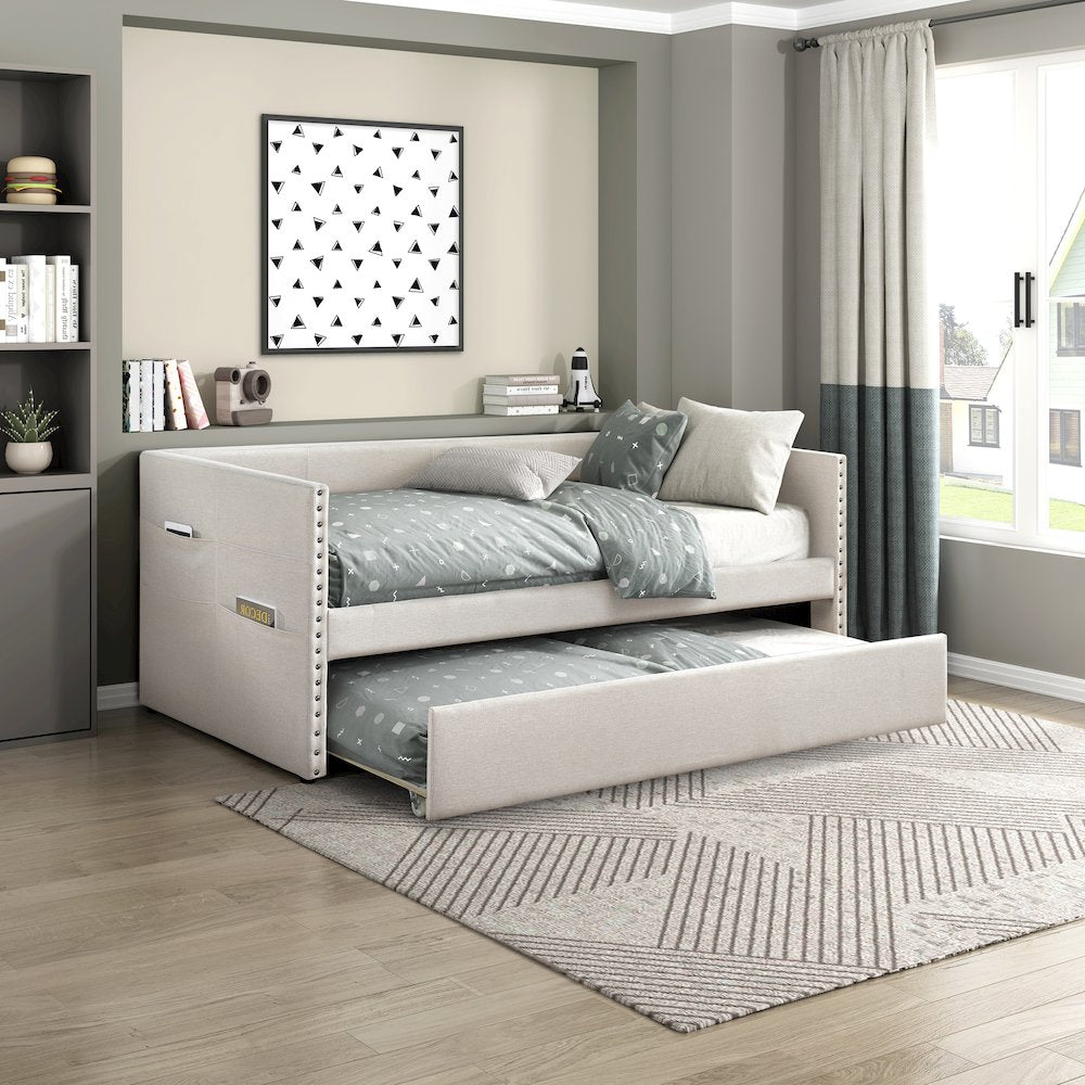 Boynton Textured Daybed in Beige