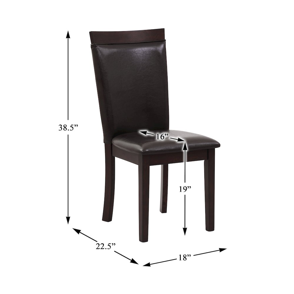 Shankmen Asian Hardwood 5-Piece Pack Dinette Set in Espresso