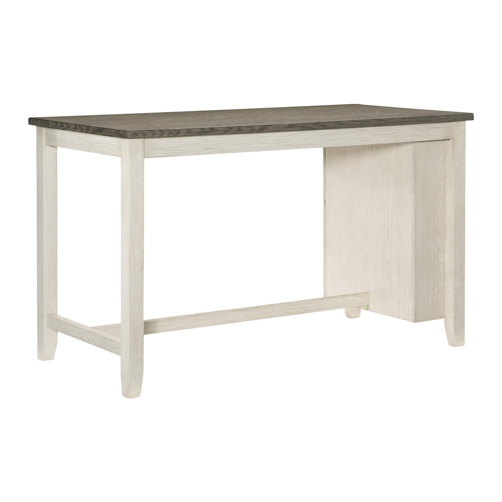 Timbre Wood Counter Height Table in Antique white and Rosy Brown Finish