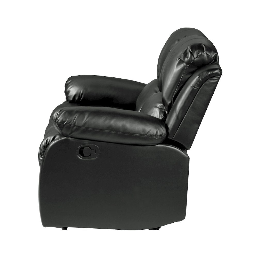 Cranley Microfiber Double Reclining Loveseat in Brown