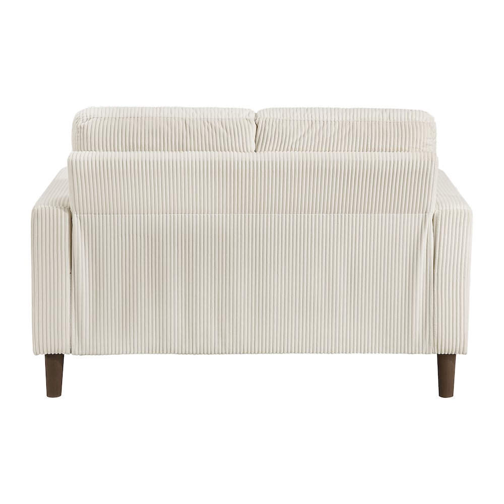 Crandall Corduroy Love Seat in Beige