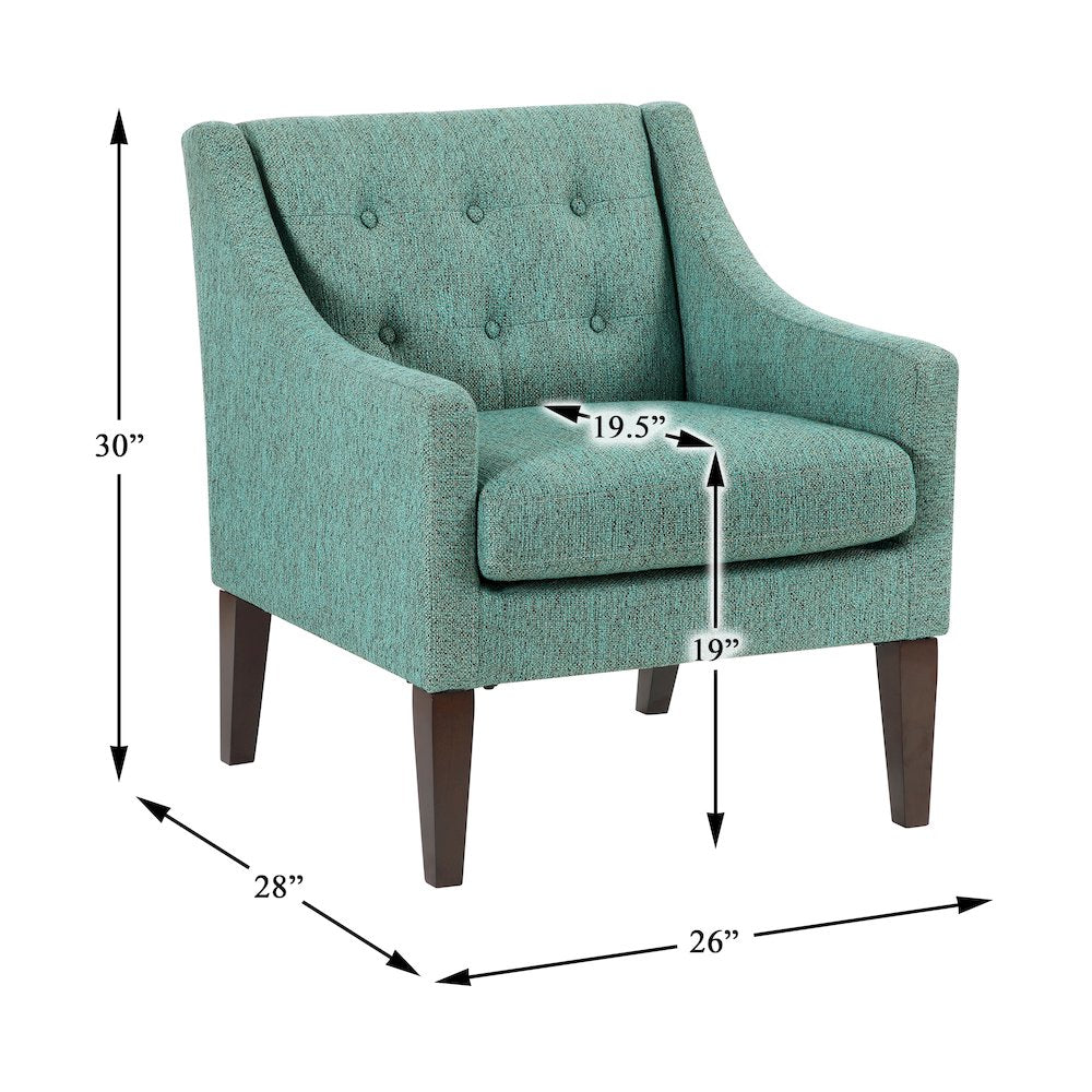 Knox Textured Accent Chair in Green