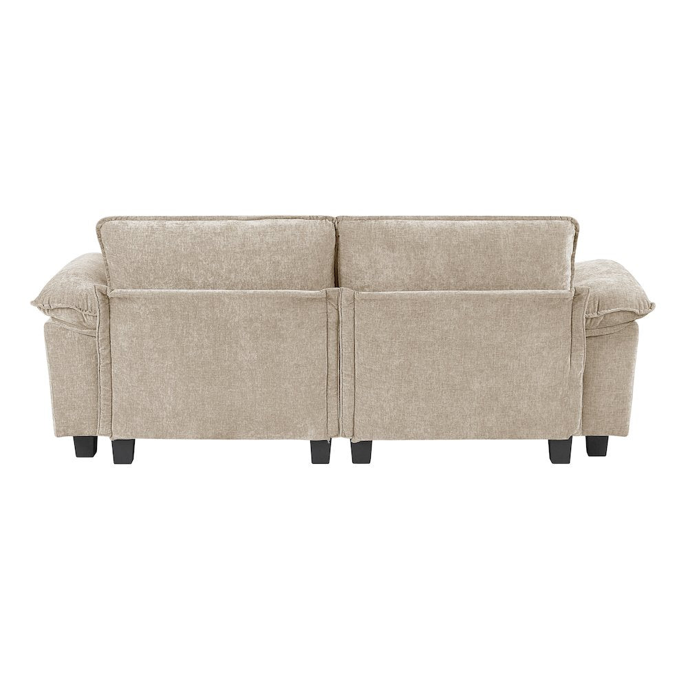 Dublin Chenille Love Seat in Taupe