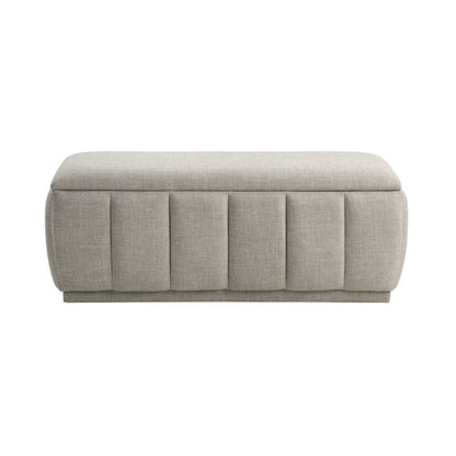 Maize Textured Lift Top Storage Bench in Taupe