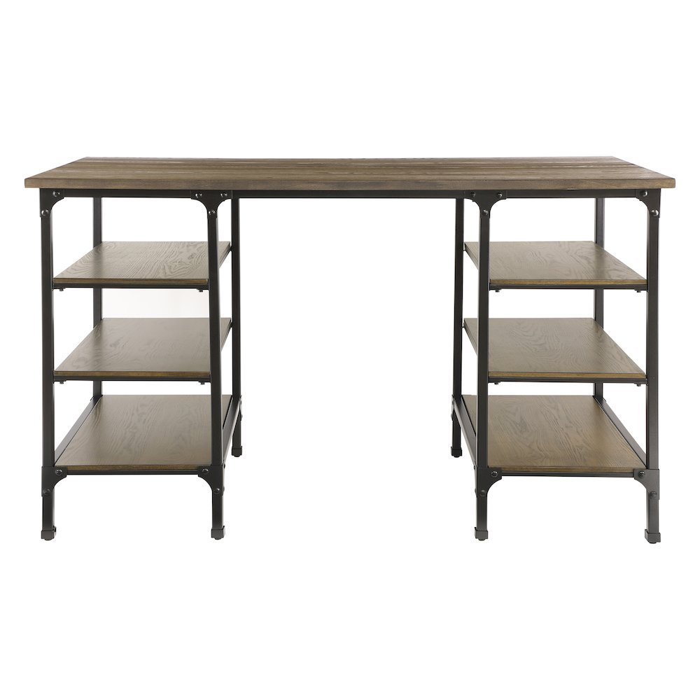 Millwood Pine Counter Height Writing Desk in  2-Tone Finish