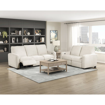 Vera Chenille 2pc Set: Sofa, Love in Beige