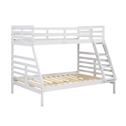 Darden Pine Twin/Full Bunk Bed in White