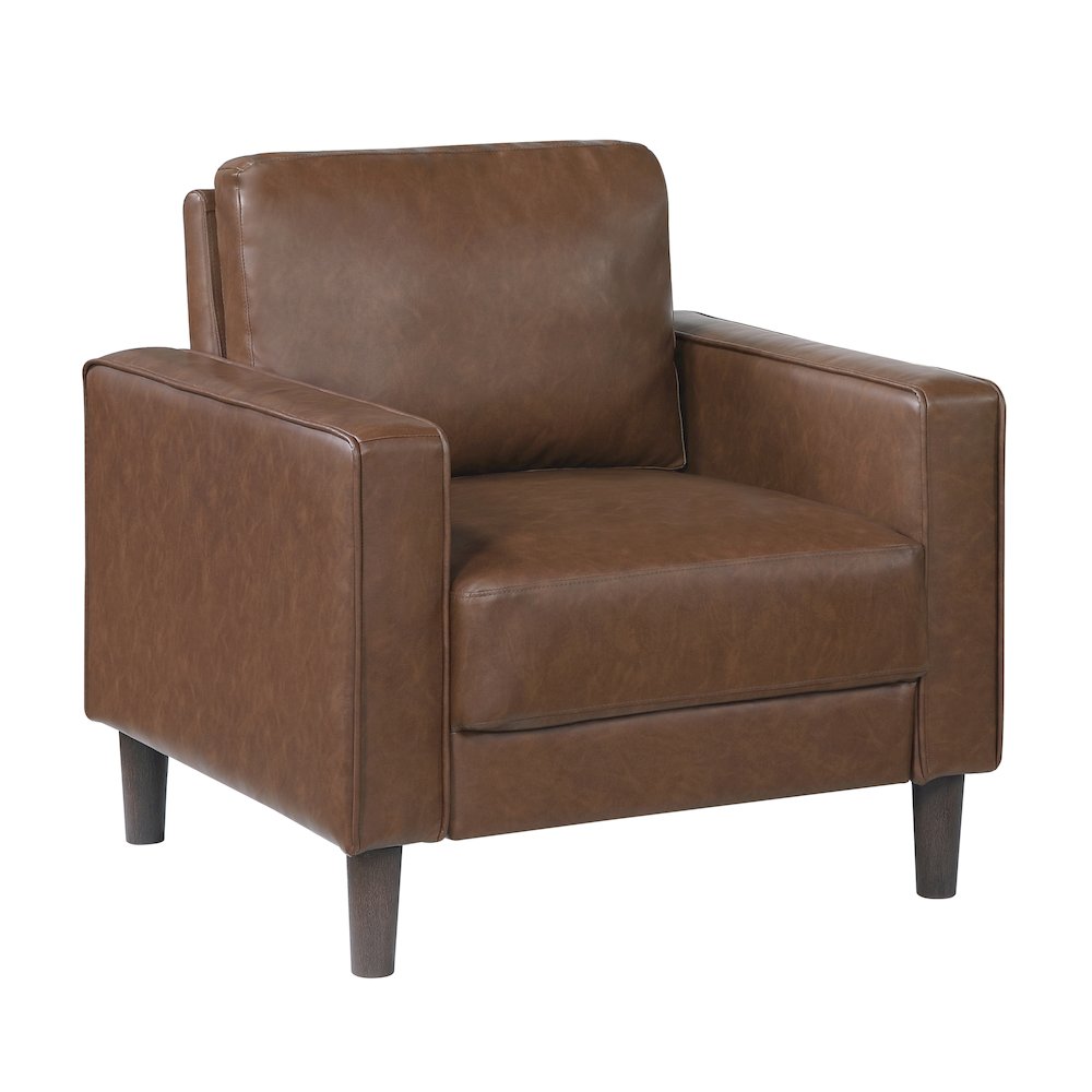 Lexicon Malcolm Faux leather Chair in Chocolate