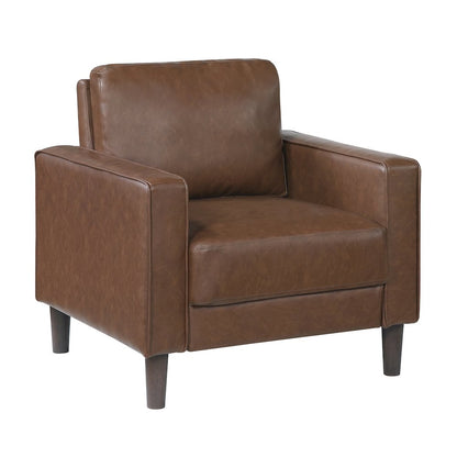 Lexicon Malcolm Faux leather Chair in Chocolate