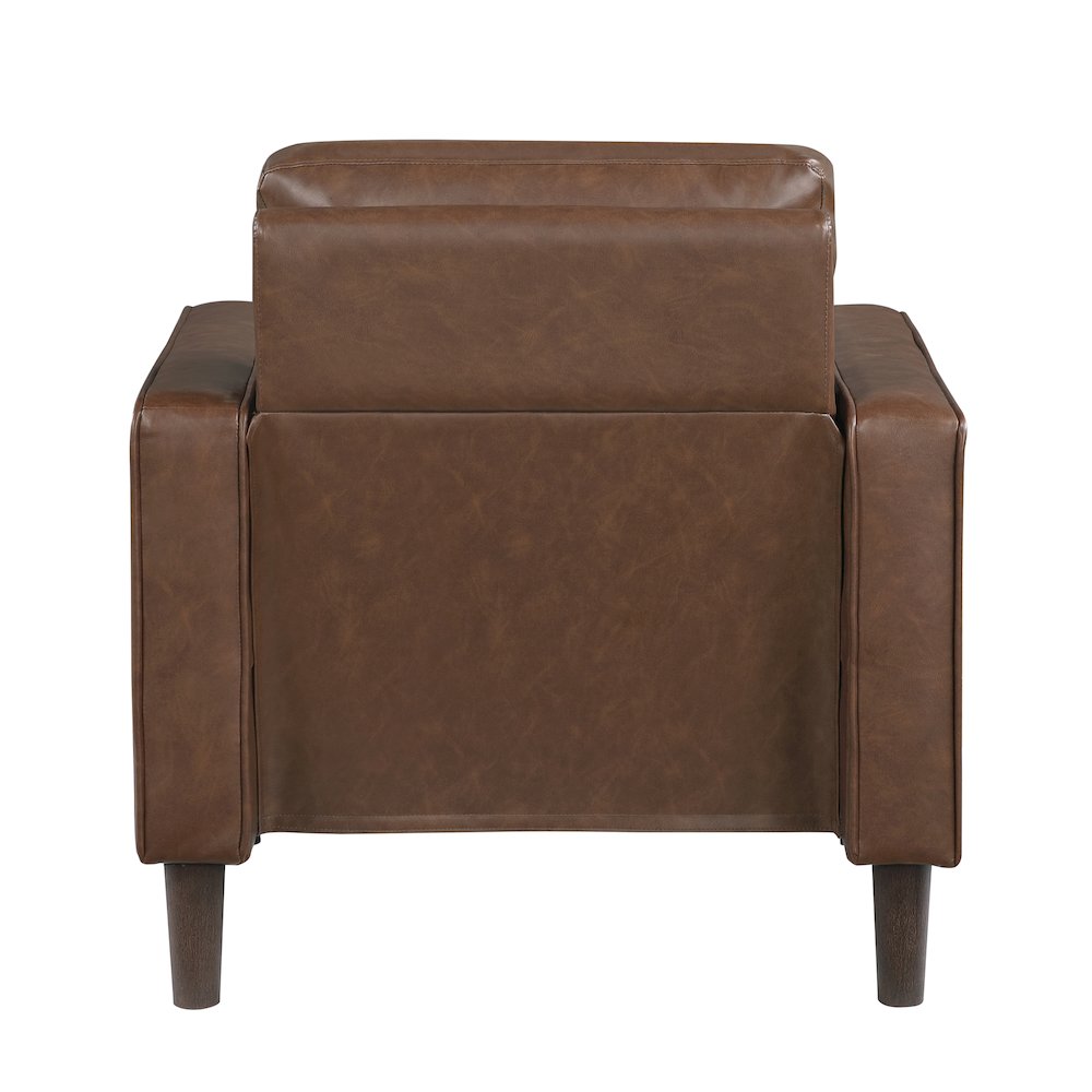 Lexicon Malcolm Faux leather Chair in Chocolate