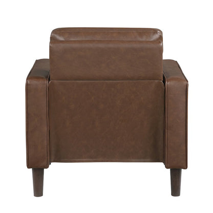 Lexicon Malcolm Faux leather Chair in Chocolate