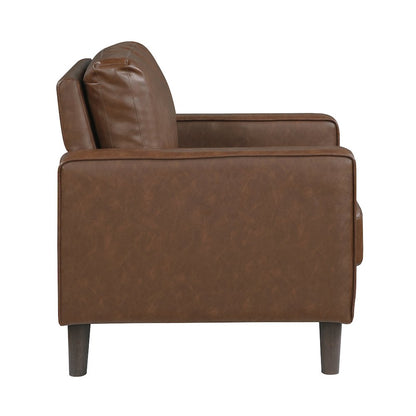 Lexicon Malcolm Faux leather Chair in Chocolate