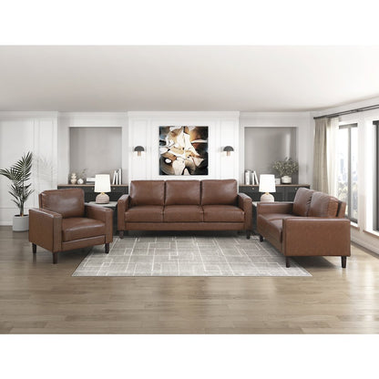 Lexicon Malcolm Faux leather Love Seat in Chocolate