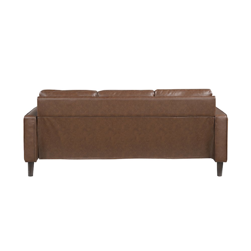 Lexicon Malcolm Faux leather Sofa in Chocolate