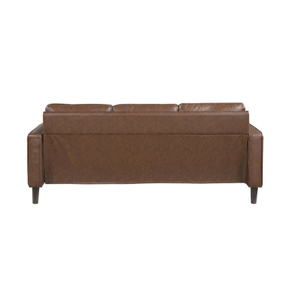 Lexicon Malcolm Faux leather Sofa in Chocolate