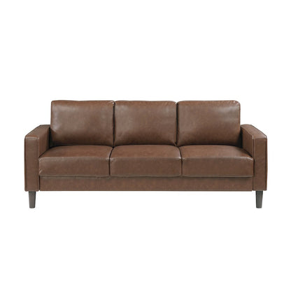 Lexicon Malcolm Faux leather Sofa in Chocolate