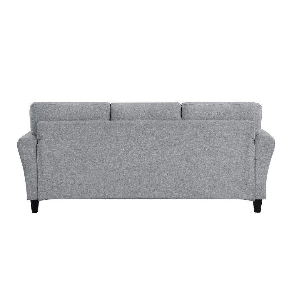 Ellery Textured Fabric Sofa In Dark Gray