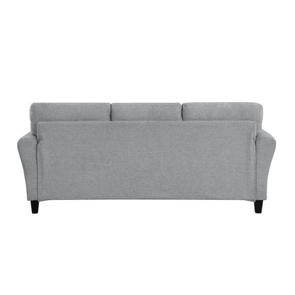 Ellery Textured Fabric Sofa In Dark Gray