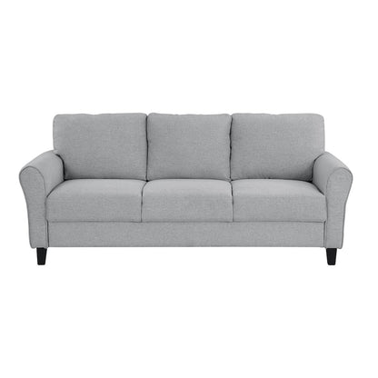 Ellery Textured Fabric Sofa In Dark Gray