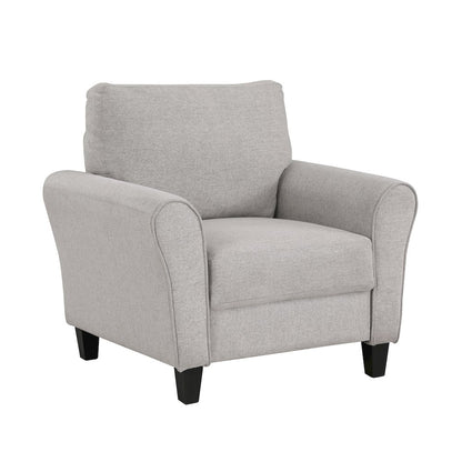 Ellery Textured Fabric Arm Chair In Sand