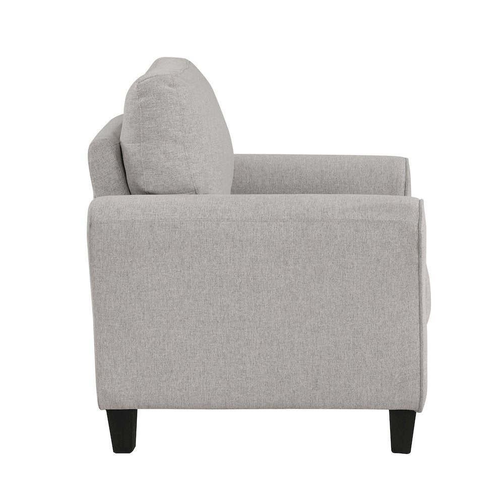 Ellery Textured Fabric Arm Chair In Sand