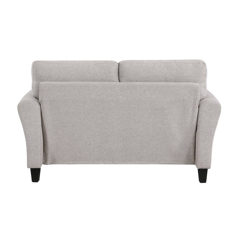 Ellery Textured Fabric Love Seat In Sand
