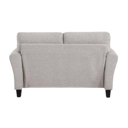 Ellery Textured Fabric Love Seat In Sand