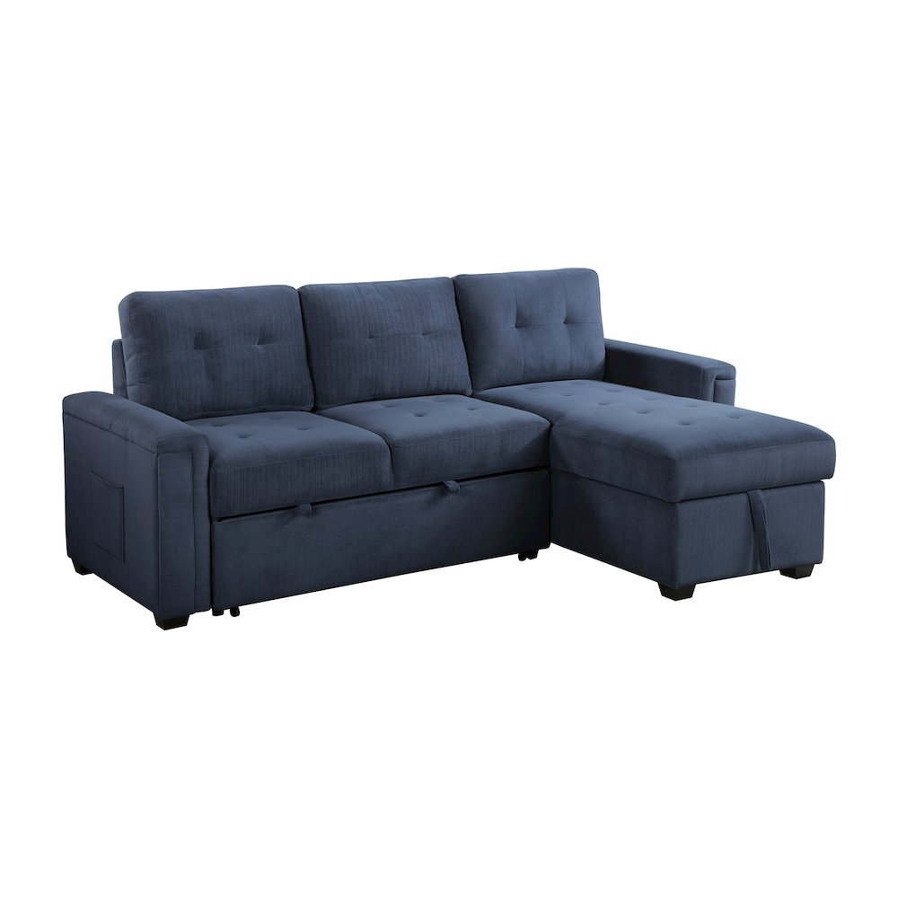Lexicon Barbara Textured Reversible Sectional in Blue