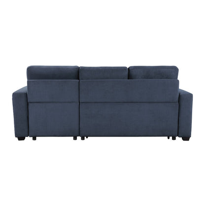 Lexicon Barbara Textured Reversible Sectional in Blue