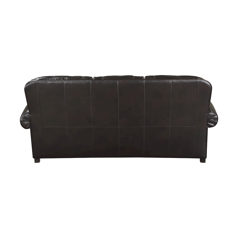 Milford Faux Leather Sofa In Brown