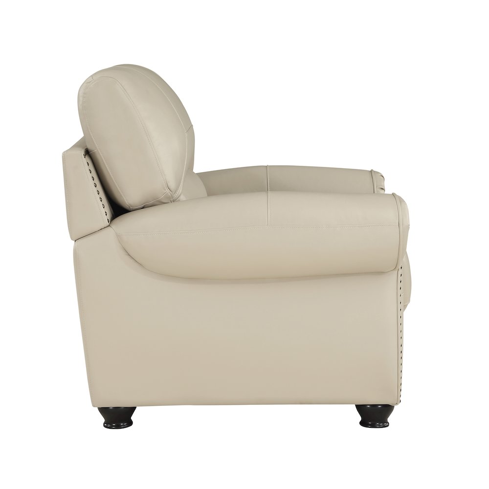 Foxborough Leather Arm Chair In Cream