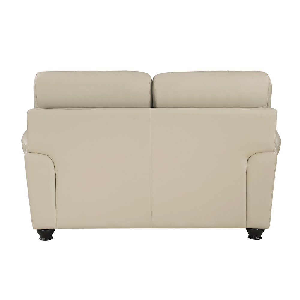 Foxborough Leather Love Seat In Cream