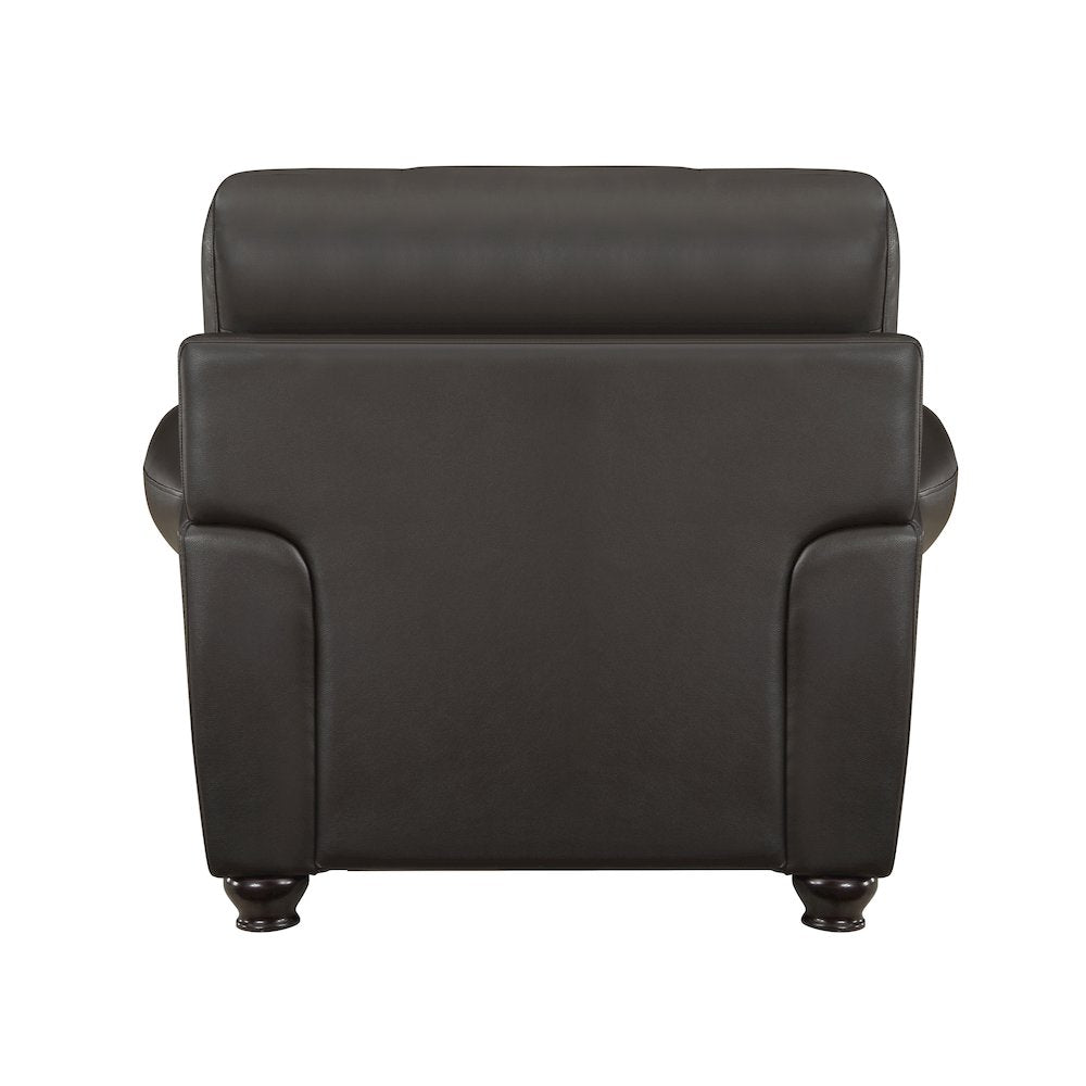 Foxborough Leather Arm Chair In Dark Brown