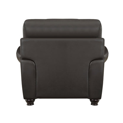 Foxborough Leather Arm Chair In Dark Brown